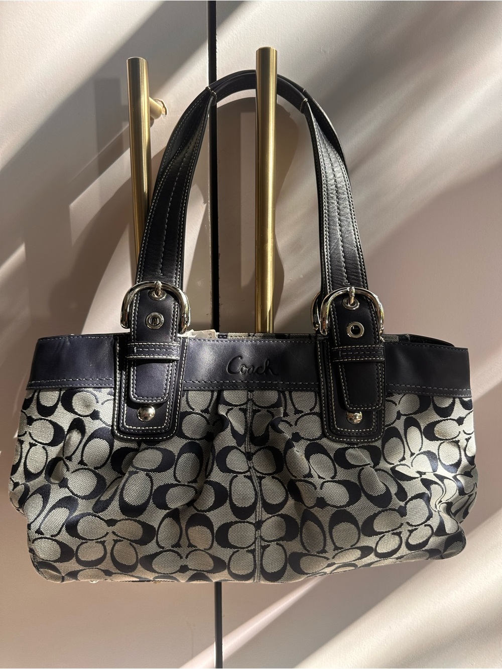 Coach Signature Canvas Shoulder Tote - Never used, tags on.
